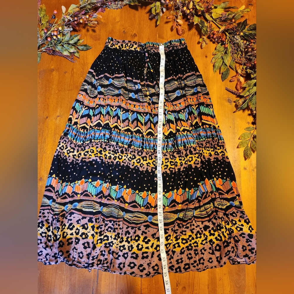 Boho skirt with drawstring, size Medium